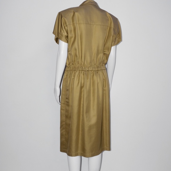 Mary Ann Restivo vintage 100% silk dress with a seashells button. - Picture 4 of 8